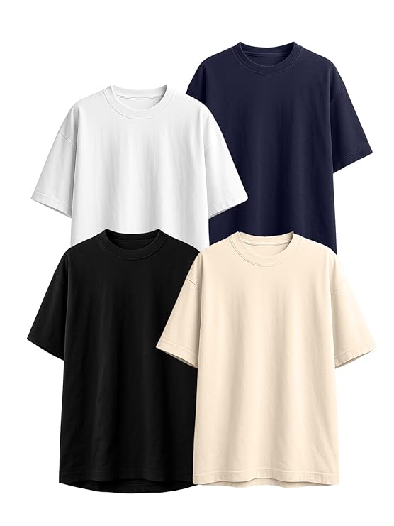 Multicolor T-Shirt Combo for Men & Boys (Pack of 4)