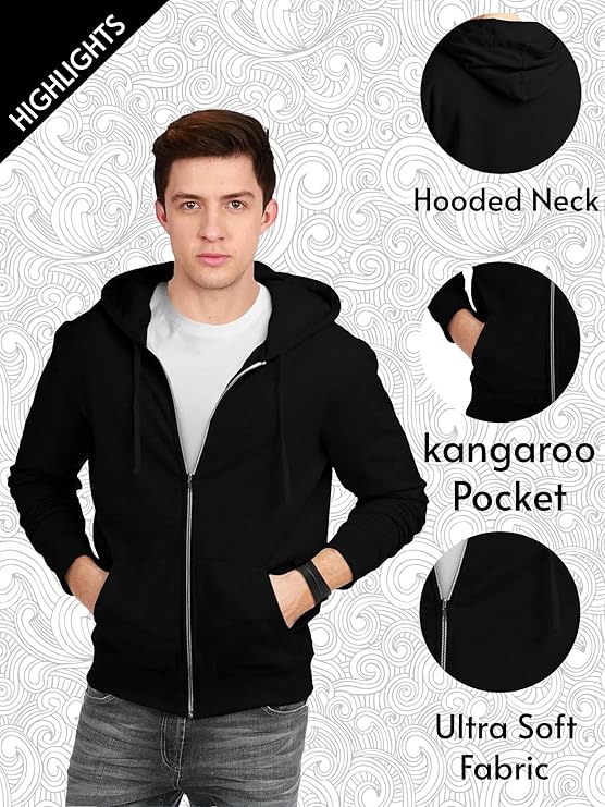 Men's | Cotton Hooded Sweatshirt with Zip