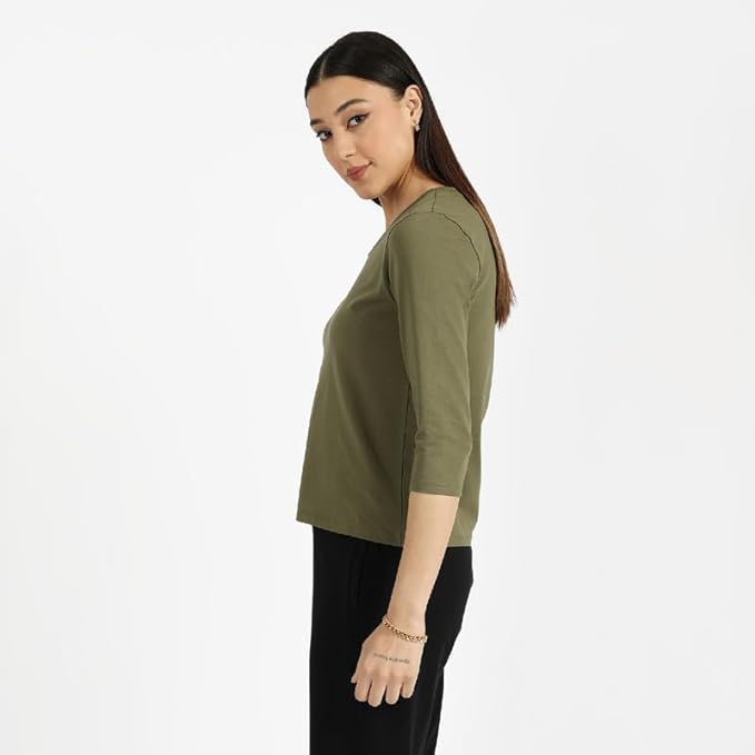 ThinkinClub | Women's Solid Regular Fit T-Shirt