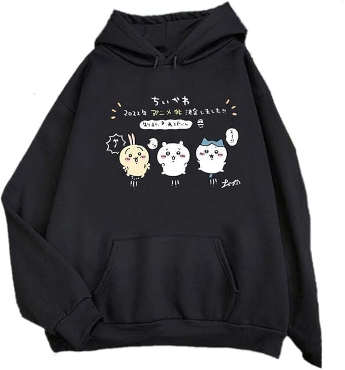anime couple print unisex winter hoodie graphic sweatshirt
