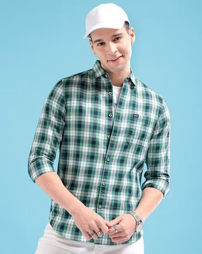 Checked Shirt with Patch Pocket