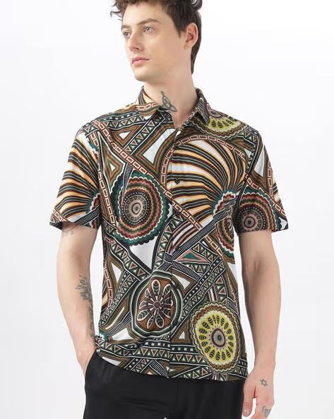 Men Floral Print Regular Fit Shirt