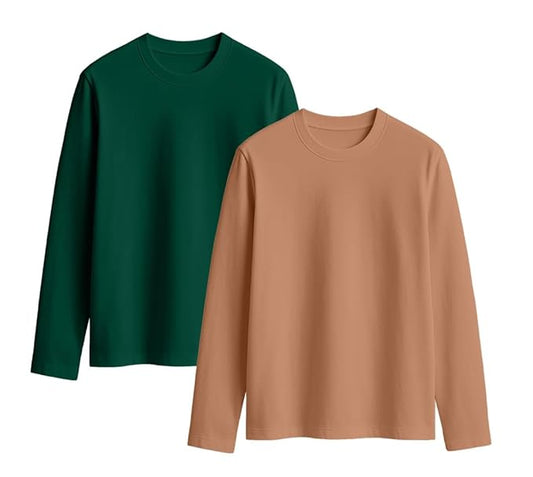 JuneBerry | Women’s Cotton Full Sleeve T-Shirt Combo (Pack of 2)