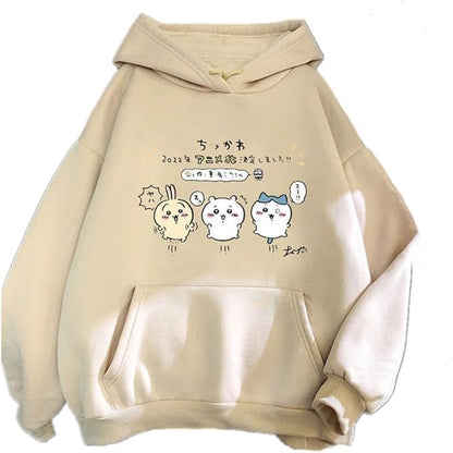Anime Couple Print Unisex Winter Hoodie