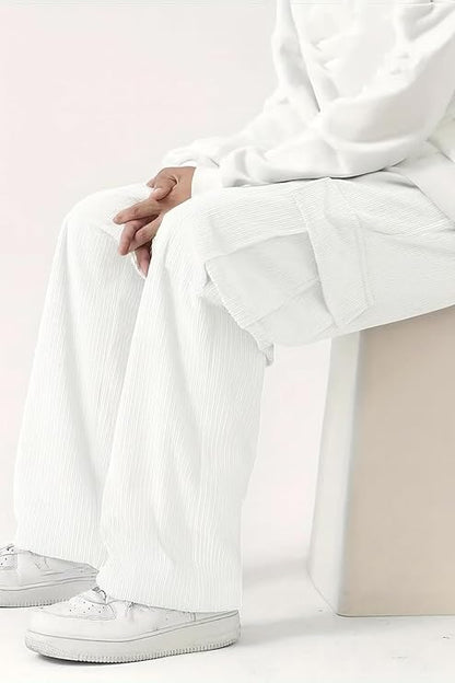 TrendVerse | Men's Cotton Cargo Joggers – Loose Fit with 6 Utility Pockets