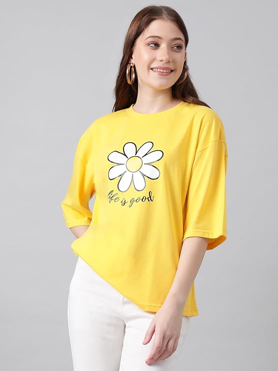 Women’s Stylish | Graphic Printed Cotton T-Shirt