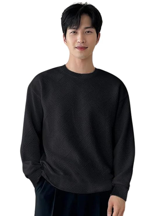 EliteWear | Men's Polycotton Regular Fit Full Sleeve Solid T-Shirt