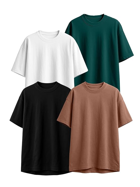 Multicolor T-Shirt Combo for Men & Boys (Pack of 4)