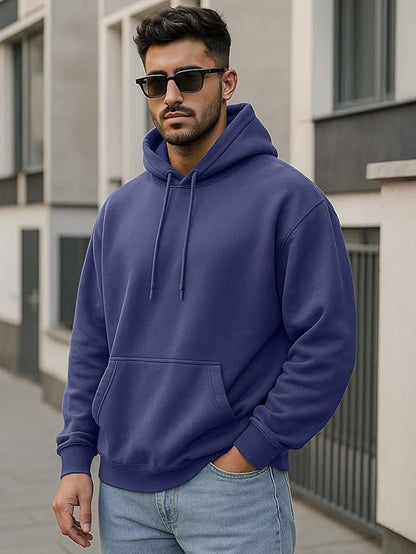 Oversized Fit Drop Shoulder Hooded Men's