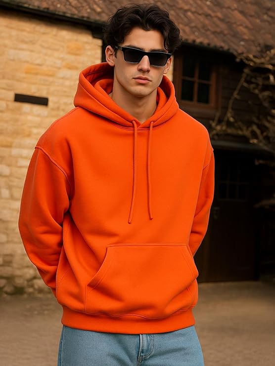 Oversized Fit Drop Shoulder Hooded Men's
